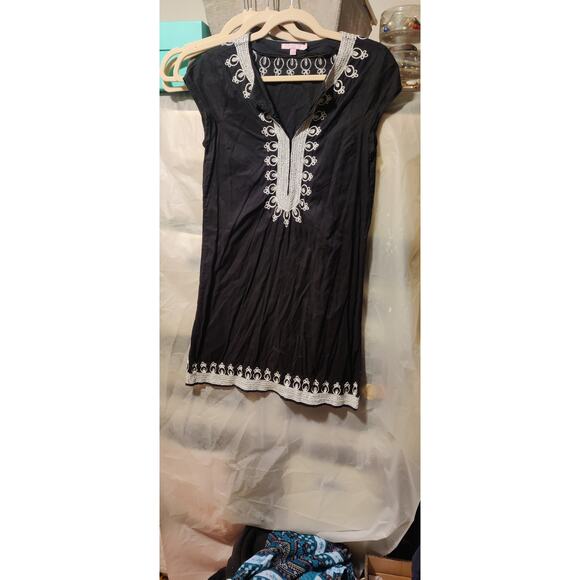 Calypso St. Barth Rowena Cotton Embellished Tunic Size XS Tropical Resort - Picture 5 of 9